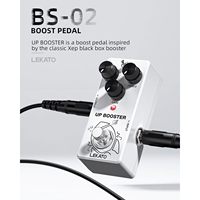 Pédale de Guitare Lekato Up Booster True Bypass Effet Clean Boost Corps Métallique Stompbox pour Guitare Électrique