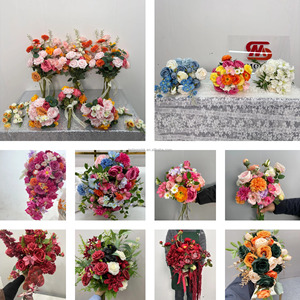 LEDA Artículos para Fiestas y Eventos, Ramo de Rosas Rosadas Hechas a Mano, Bola de Flores de Seda Artificial para Decoración de Bodas - Product Image 6