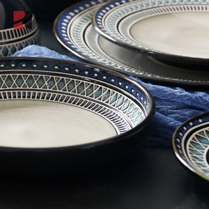 High Grade European Bohemian Rustic Porcelain <strong>Dinnerware</strong> <strong>Set</strong> <strong>for</strong> Hotel Restaurant Use Business Gift - Product Image 4