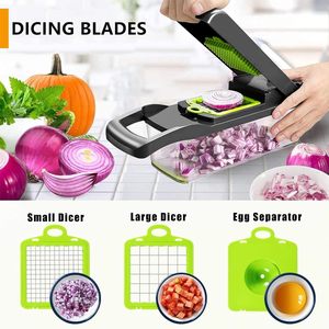 Multifunctional Vegetable Onion <b>Chopper</b> Handle Food Grater Kitchen Slicer Dicer PP+ABS+Stainless Steel Dishwasher Safe - Product Image 4