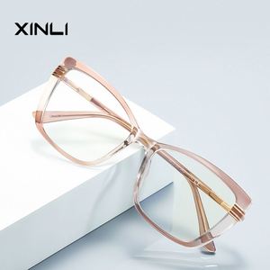 แว่นตาป้องกันแสงสีฟ้าคุณภาพสูง XINLI รุ่น 2273 TR90 ลายสัตว์ ทรงผีเสื้อ กรอบเต็มวง สำหรับผู้หญิง สวมใส่ได้ทุกวัน - Product Image 2