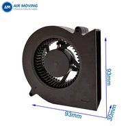 Ventilateur de ventilation DC AMB9330B12H homologué CE RoHS 93*93*30MM 12V 24V, haute vitesse, faible bruit, ventilateur de refroidissement