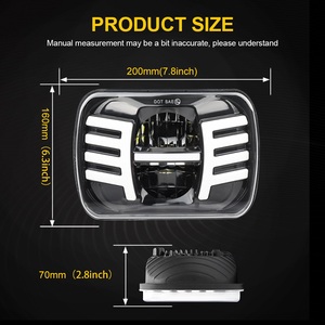 Faros LED de 5x7 pulgadas para coche, lámpara de mano DRL de ojo de Ángel de haz sellado de 2022 W, 7x6 pulgadas, para Jeep YJ XJ, Cherokee H6054, H5054, novedad de 120 - Product Image 5