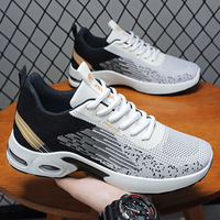 Chaussures pour hommes Nouveaux modèles d'automne Chaussures de sport respirantes Mode décontractée Course à pied Fermeture à lacets Motif à carreaux PVC