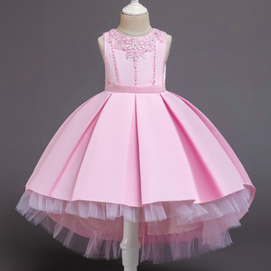 Poco vestito dalla ragazza della <span class=keywords><strong>principessa</strong></span> pettiskirt pianoforte <span class=keywords><strong>costumi</strong></span> di trascinamento del vestito dalla ragazza di fiore <span class=keywords><strong>da</strong></span> sposa in raso della maglia filato spettacolo pannello esterno - Product Image 5