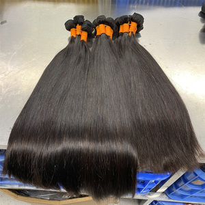 Cheveux humains vierges Remy naturels noirs vietnamiens WXJ à poils longs, 100 % bruts, cuticules alignées, lisses comme des baguettes, double épaisseur, de 6 à 46 pouces, vente en gros - Product Image 2