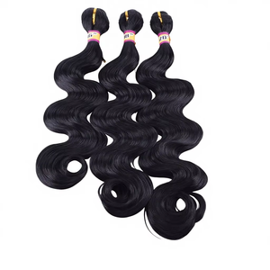 Peluca de Cabello Humano Remy Ondulado Trenzado de 26 Pulgadas, Peruano, a Granel, Doble Trama a Máquina, Negro Natural Suave, Puede Permanecer Rizado, <span class=keywords><strong>para</strong></span> Mujer - Product Image 6