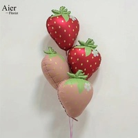 Aierflorist Ballon en aluminium mat en forme de fraise 45*60cm - Décoration pour fiançailles, fête d'enfants, anniversaire, mariage