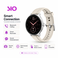 Montre connectée Business Round 36/40 mm, boîtier en alliage d'aluminium, appels, fréquence cardiaque, oxygène sanguin, compatible iOS, vente en gros