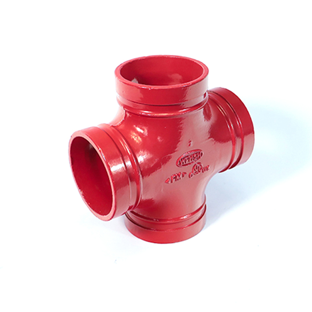 WFHSH Pipe Cross 3" Grooved Equal Cross Pipe Fitting and Flanges Fire Fighting Cross Equal UL FM Approved