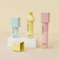 Flacon pompe airless carré PA157 15ml 30ml 50ml MS PP Emballage cosmétique personnalisé OEM à clipser pour sérum, lotion, crème, soins de la peau PPWR