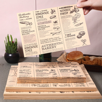 Papier absorbant la graisse jetable de qualité alimentaire pour emballage commercial de burgers et sandwichs, et pour plateaux de cuisson