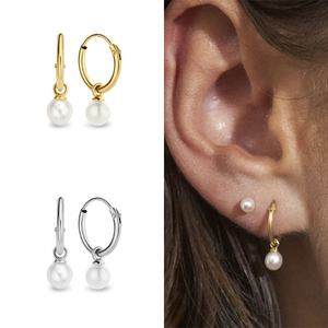 Factory Wholesale Hot S925 Sterling <b>Silver</b> INS Fashion Light Luxury <b>Pearl</b> Pendant <b>Earrings</b> - Product Image 4