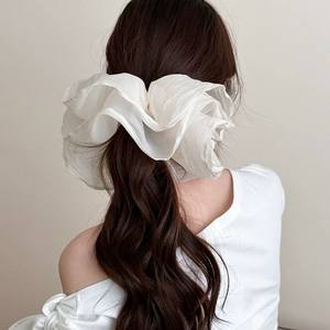 Élastiques à cheveux en maille surdimensionnés élégants, grands bandeaux pour femmes - Product Image 4