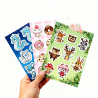Custom Color Kiss Cut Vinyl Stickers Set Cute Kawaii Cat Helloeen Waterproof Adhesive Stickers Sheet Decoration for Candle Craft