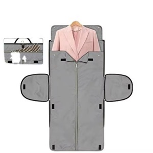 BSCI factory 2-in-1 Polyester Carry-on Garment Bag for Travel with <b>Shoe</b> Compartment, <b>Storage</b> Bin, and <b>Hanging</b> Suit Bags - Product Image 2