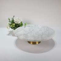 Plateau de mariage en marbre, livraison directe d'usine, design Art Déco, couleur grise, plateau à goûter haut de gamme pour le thé de l'après-midi, simple et élégant pour la maison