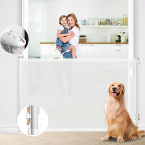 Nouvelle barrière de sécurité pour animaux de compagnie, moderne et classique, en alliage d'aluminium, rectangulaire, rétractable, sans perçage, anti-chute pour chats, pour escaliers intérieurs - Product Image 2