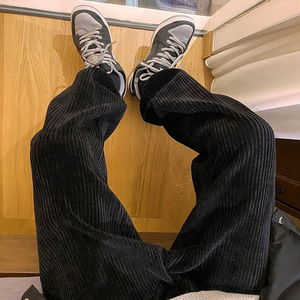 <strong>Men</strong> Baggy <strong>Classic</strong> Style Casual Pants Loose Straight Pants <strong>Corduroy</strong> <strong>Trousers</strong> - Product Image 2