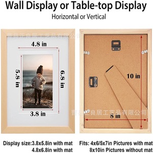 Wooden Photo <b>Frame</b> 567 Inch <b>A4</b> Size Tabletop Rectangular Durable Horizontal - Product Image 4