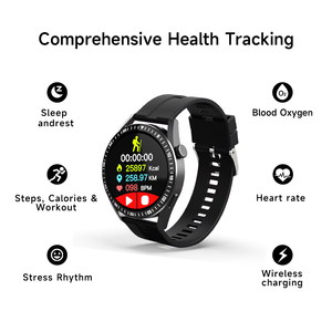 2025 IP68 Smartwatch für Herren Touchscreen Fitness-Tracker Schlaf-Tracker Silikonarmband Anrufannahme Android-Uhr - Product Image 3