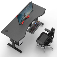 Table de jeu électrique réglable en hauteur Rgb Pc Gamer Ergonomie Bureau d'ordinateur Bureau de studio en forme d'aile