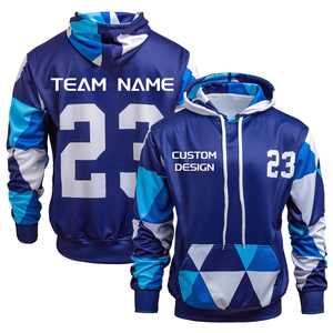 <span class=keywords><strong>Sudadera</strong></span> con capucha de cuello redondo con estampado completo con bolsillos de canguro, suéter Unisex de algodón cómodo de gran tamaño, sudaderas lisas - Product Image 2