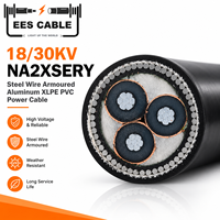 Câble d'alimentation blindé en acier 18/30KV, aluminium XLPE PVC, moyenne tension, ignifuge, pour distribution d'énergie 25 50 240 630MM2