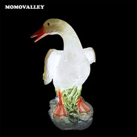 Décoration de Noël d'extérieur Momovalley, sculpture lumineuse LED 3D, plastique blanc, leurres de chasse sauvages chinois - motif oie et canard, indice de protection IP65
