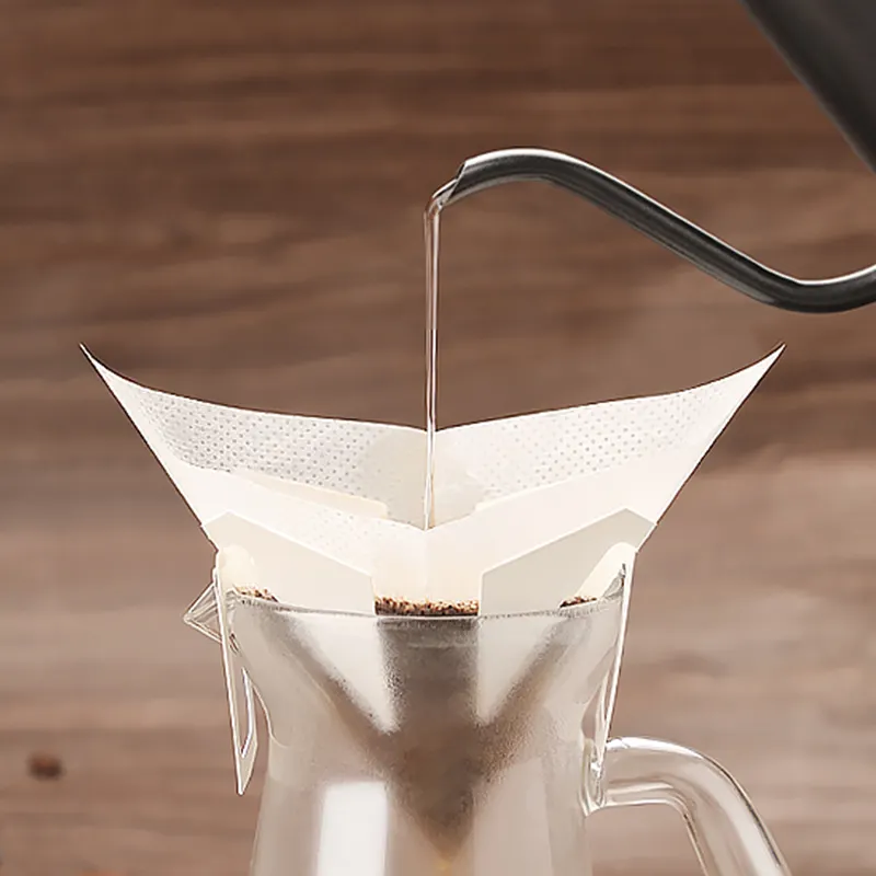 Sacchetti filtro caffè antigoccia sacchetto di caffè antigoccia con filtro per caffè a forma di orecchio di carta portatile