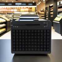 Teclado de sistema POS programable de 84 teclas de membrana KB84 a precio de fábrica con lector de tarjetas magnéticas