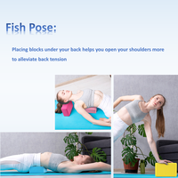 Ensemble de blocs de yoga Pilates avec logo personnalisé Blocs de yoga EVA colorés en mousse épaisse et écologique