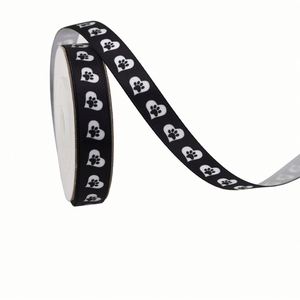 Ruban gros-grain motif patte et os, 1/1,6 cm, 10 yards, pour colliers d'animaux et emballages cadeaux – Adorable pour les amoureux des animaux - Product Image 4