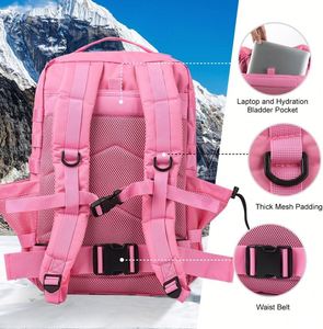 กระเป๋าเป้สะพายหลังแบบยุทธวิธี Factory Tactical 45L Denim MOLLE พร้อมซิปและหัวเข็มขัด สำหรับตั้งแคมป์ มีช่องใส่ขวดน้ำ ใช้ได้ 3 วัน - Product Image 5