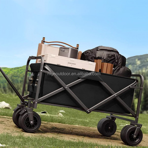 Toptan Dört Tekerlekli Tank Kamp Arabası El Arabası Çok Amaçlı Park Piknik Katlanır Plaj Bahçe Katlanabilir Açık Hava El Arabası Siyah Sıcak Fırsat - Product Image 2