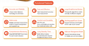 Tensiomètre vétérinaire, gestion multi-utilisateurs, écran tactile 5 pouces pour animaux de grande et petite taille, testeur NIBP pour animaux de compagnie - Product Image 3