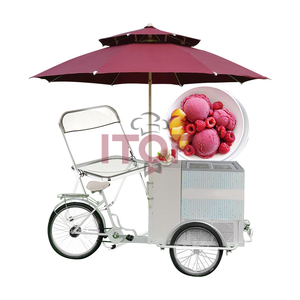 Tricycle de vente de crème glacée à 3 roues mobiles, <span class=keywords><strong>remorque</strong></span> alimentaire, équipement de vente de snacks de rue entièrement équipé - Product Image 2
