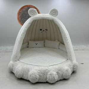 Lit pour chat Civet, design animal moderne <span class=keywords><strong>et</strong></span> simple, pour chambre de fille, lit rond en forme de maison d'arbre, rembourrage en peluche douce, meubles - Product Image 5