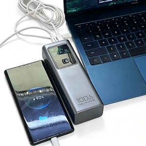 ที่ชาร์จแล็ปท็อปพกพาสำหรับเดินทาง 100W ชาร์จเร็ว พาวเวอร์แบงค์พกพา 20000mAh  พาวเวอร์แบงค์สำหรับแล็ปท็อปพร้อมหน้าจอ TFT พกพาสะดวก - Product Image 4