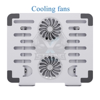 Support d'ordinateur portable éducatif pour adolescents avec rotation, double ventilateur, support en acier, support pour ordinateur portable, support pour tablette pour lit