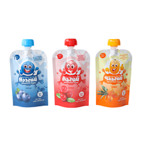Sacs d'emballage de jus de fruits Pochette à bec verseur Sacs en Mylar Sachet de jus de fruits à impression personnalisée Pochette debout avec bec verseur