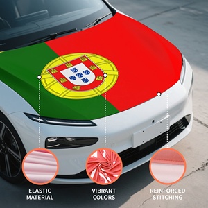 Funda para Capó de Coche con Bandera de Portugal de 4x5 pies, Impresión Personalizada, Bandera Elástica de Spandex para Capó de Auto, para Partidos de Fútbol y Desfiles - Product Image 4