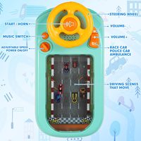 Jouets de volant musical - Certifiés CPSIA CPC ASTM, écologiques, jeu de course simulé pour tout-petits, pour garçons de 4 à 6 ans