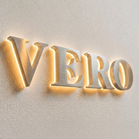 Lettres lumineuses 3D personnalisées avec rétroéclairage LED, logo d'entreprise, publicité, enseigne lumineuse, décoration de bâtiment de bureaux
