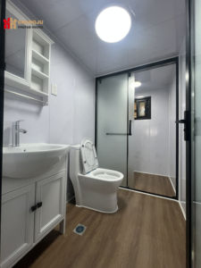 Módulo de Casa de Carpa Contenedor Casas Prefabricadas con Refrigerador Casa <span class=keywords><strong>Blanca</strong></span> Ropa Casas Prefabricadas de Madera - Product Image 6