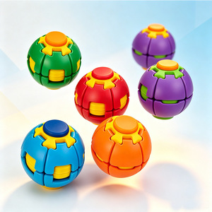 Interactive Fidget Ball 3D Printed Spinning <b>Toy</b> Dual Button Sensory Stress Relieving Tool for ADHD Focus Office <b>Desk</b> Gifts - Product Image 2