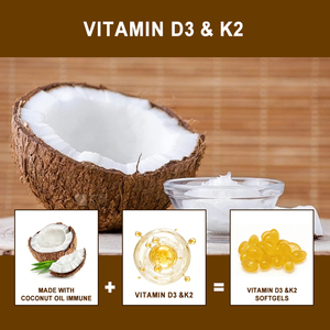 Suplemento Alimenticio <span class=keywords><strong>para</strong></span> Adultos, Directo <span class=keywords><strong>de</strong></span> Fábrica, 30/60/90 Cápsulas Blandas <span class=keywords><strong>de</strong></span> Vitamina D3+K2, Excluye Recién Nacidos - Product Image 4