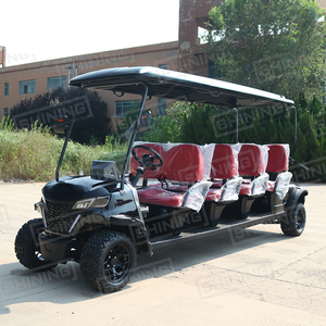 Shininglsv 8座哑光黑色电动高尔夫球车ce认证48v钢材料 - Product Image 2