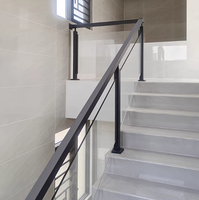 Rampe d'escalier en verre trempé, garde-corps de balcon simple et moderne, colonne en acier inoxydable, balustrades montées au sol, 3 ans
