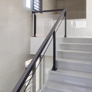 Barandilla de Vidrio Templado para Escaleras, Barandilla Simple y Moderna para Balcón, Columna de Acero Inoxidable, Balaustradas Montadas en el Suelo, 3 Años de Garantía - Product Image 6